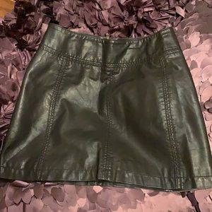Free People Leather Skirt